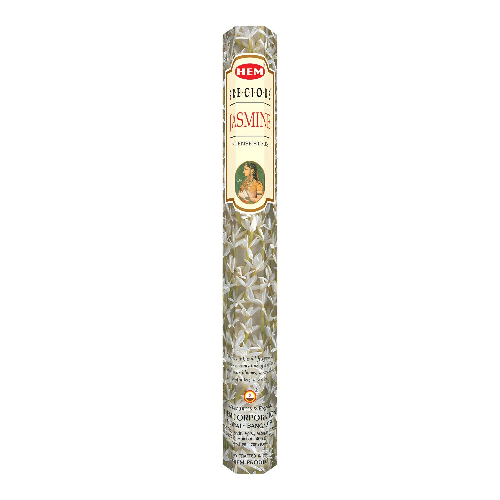 HEM Precious Jasmine scented incense sticks on a white background. - Clover's Charm