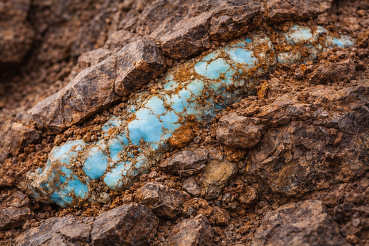 Golden Hills turquoise in the host rock