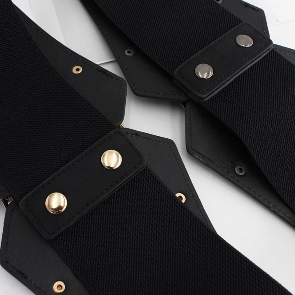 Renaissance Corset Belt Wide PU Leather Waist Belt - Clover's Charm