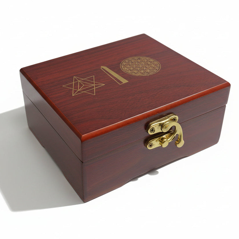 Burst Forth Sandalwood Essential Oil Perfume Gift Set wooden presentation box
