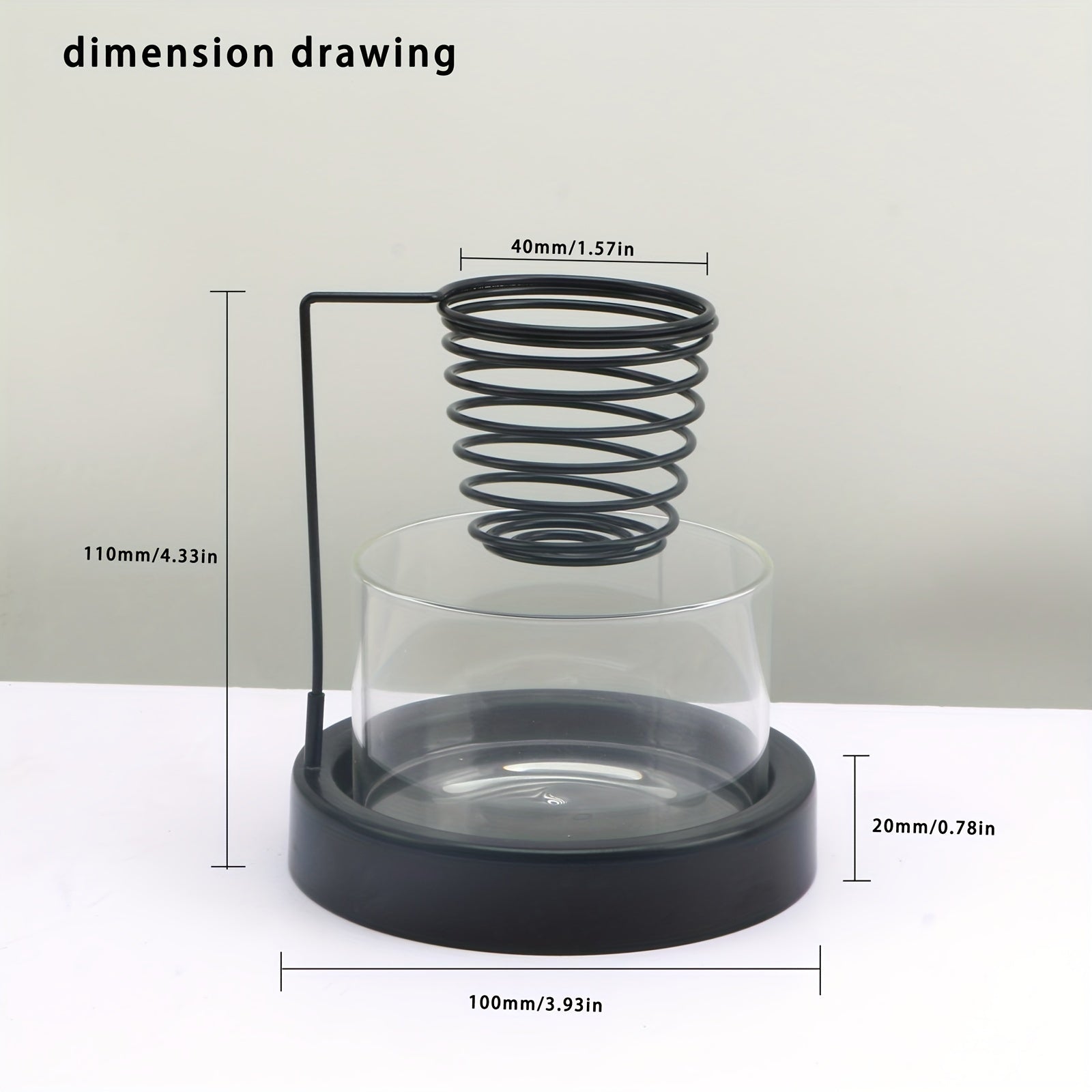 Clear glass sage incense burner bowl with metal base and modern decor styling