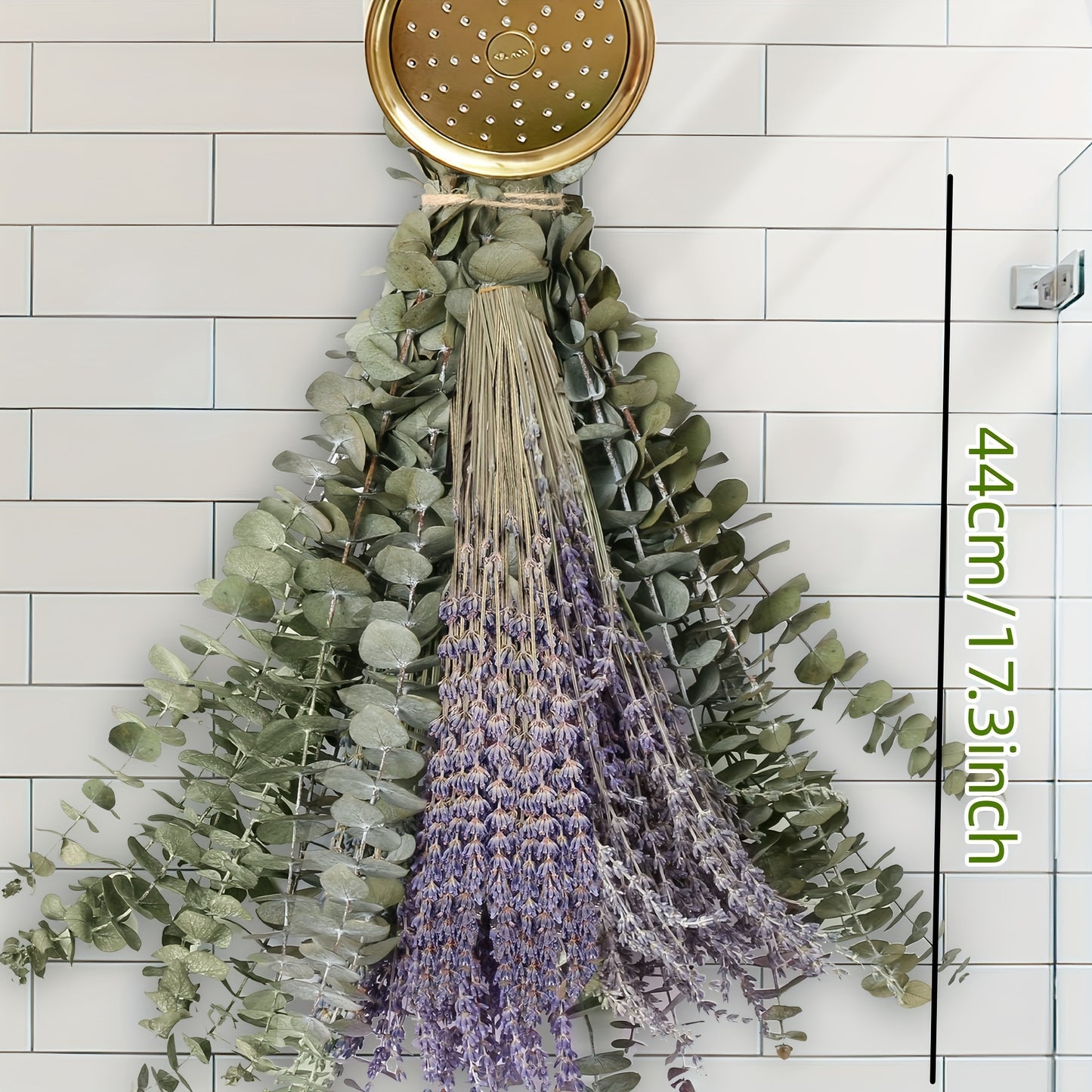 Dried eucalyptus and lavender hanging bouquet with eucalyptus leaves and lavender stems for home decor