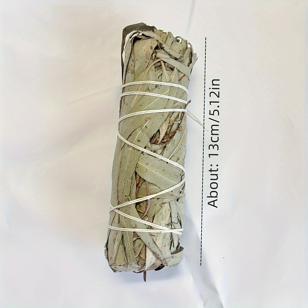 eucalyptus smudge stick ritual decor set with natural dried botanical bundles for home decor and meditation styling, measurements