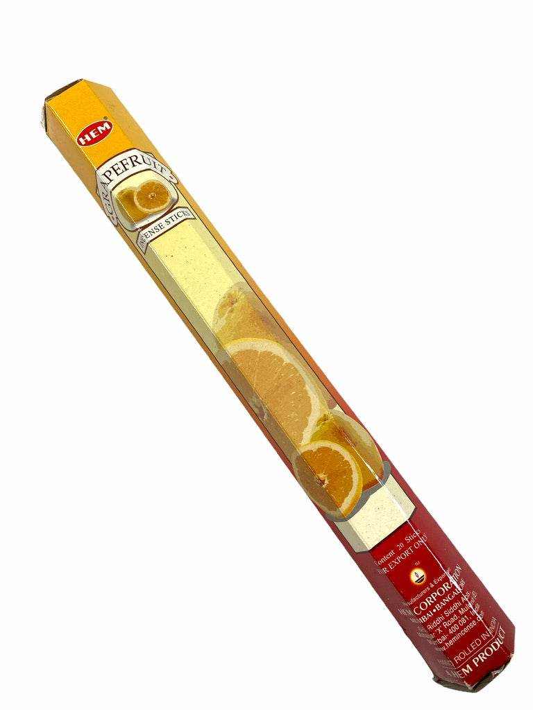 HEM grapefruit scented incense displayed on a white background. - Clover's Charm