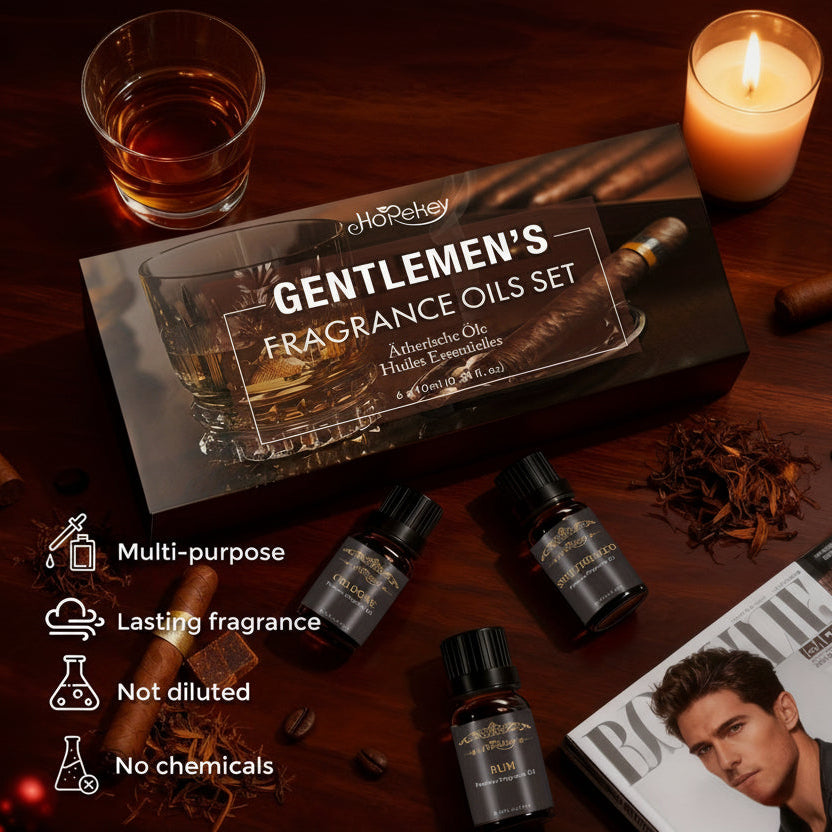Hopekey men’s fragrance oil gift set styled for home decor and everyday use