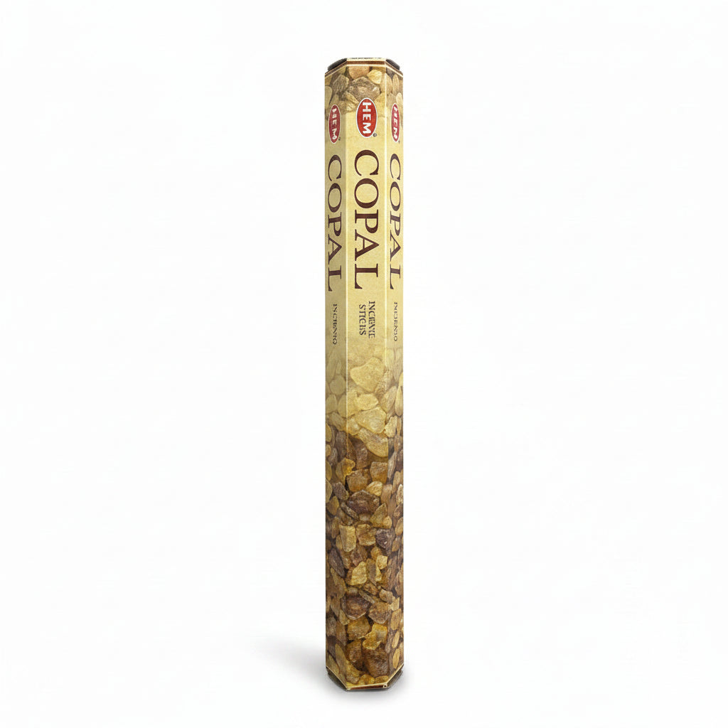 Copal incense stick tube on a white background. -Clover's Charm