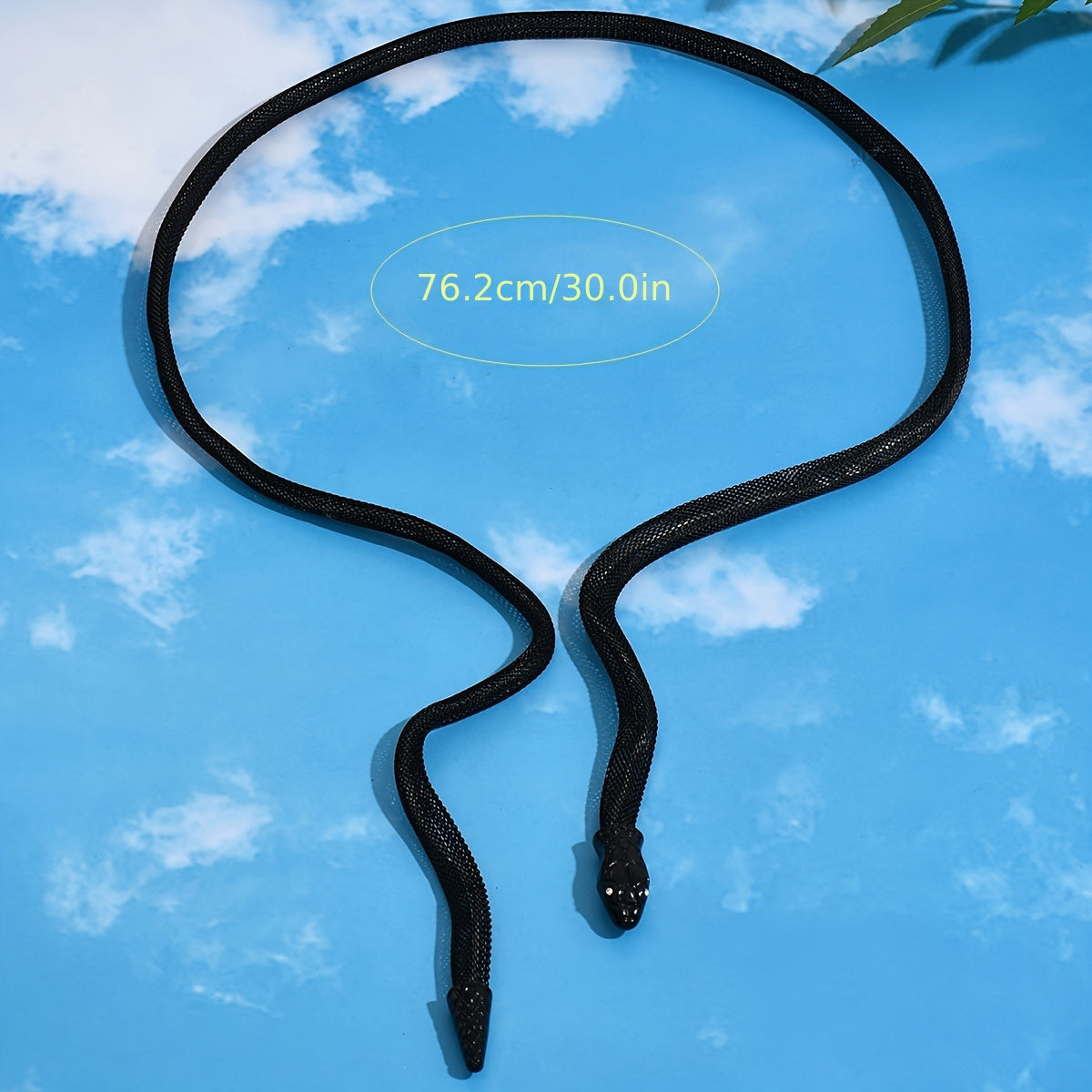 Vintage Black Snake Statement Bracelet – Alloy Punk‑Inspired Design with measurement