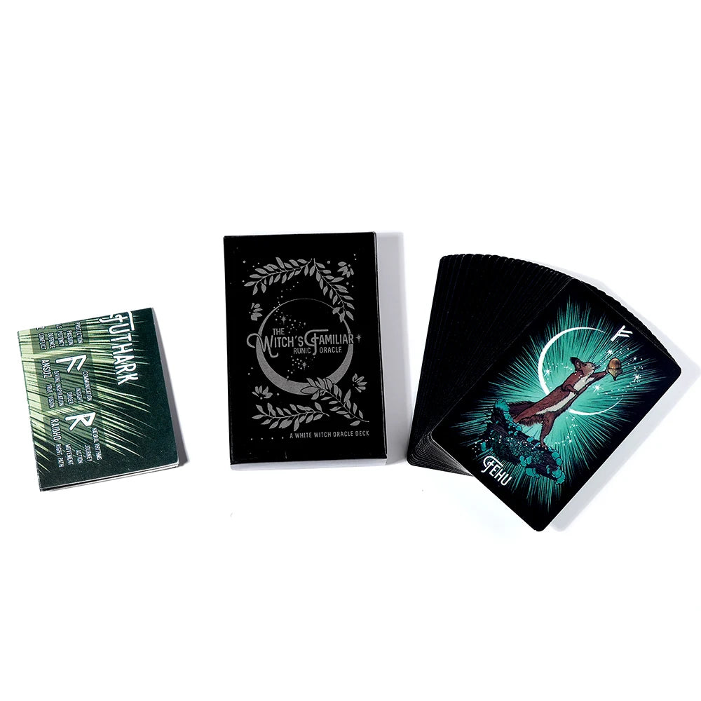 Set of tarot cards with a white background