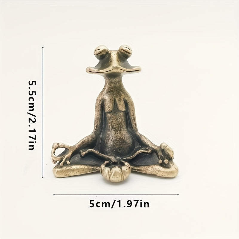 Zen frog incense burner cast iron meditation frog holder incense hole detail